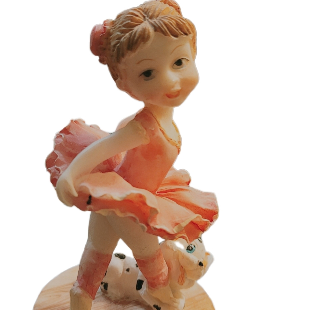 Shiah Yih Little Ballerina and Dalmatian Puppy Figurine